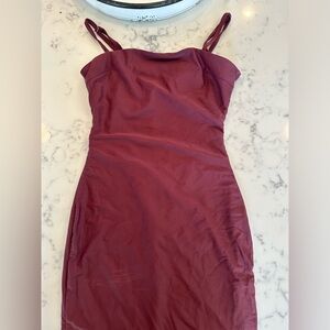 Maroon mini dress